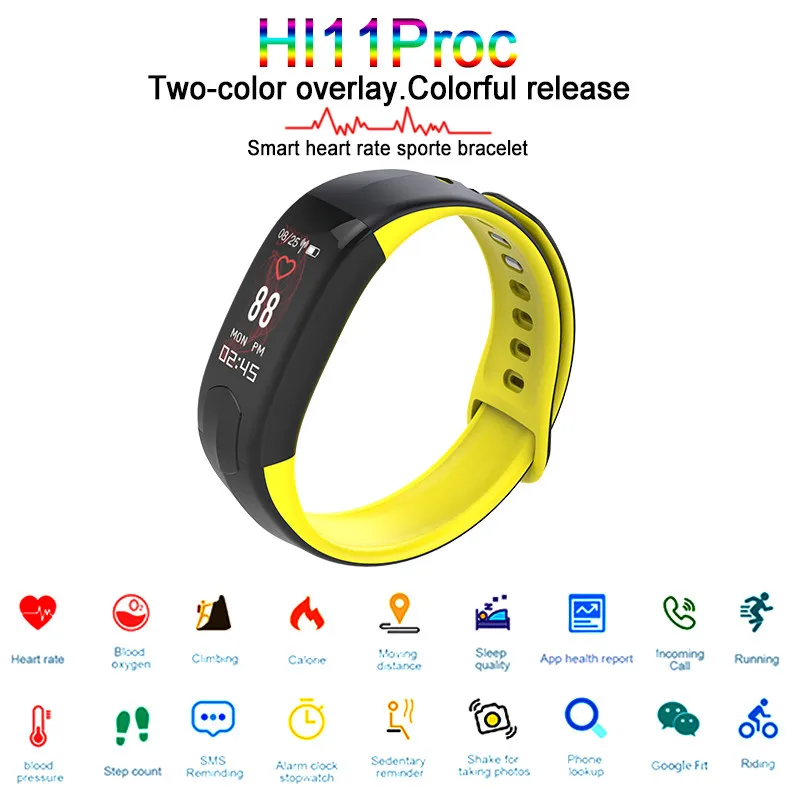 

Smart Bracelet Blood Pressure Activity Tracker Smart Band Exercise Tracker Heart Rate Monitor Wristband for Android IOS