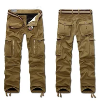 Теплые зимние мужские брюки-карго, повседневные мужские штаны с несколькими карманами, военный комбинезон для мужчин, уличные длинные брюки, большие размеры 29-40