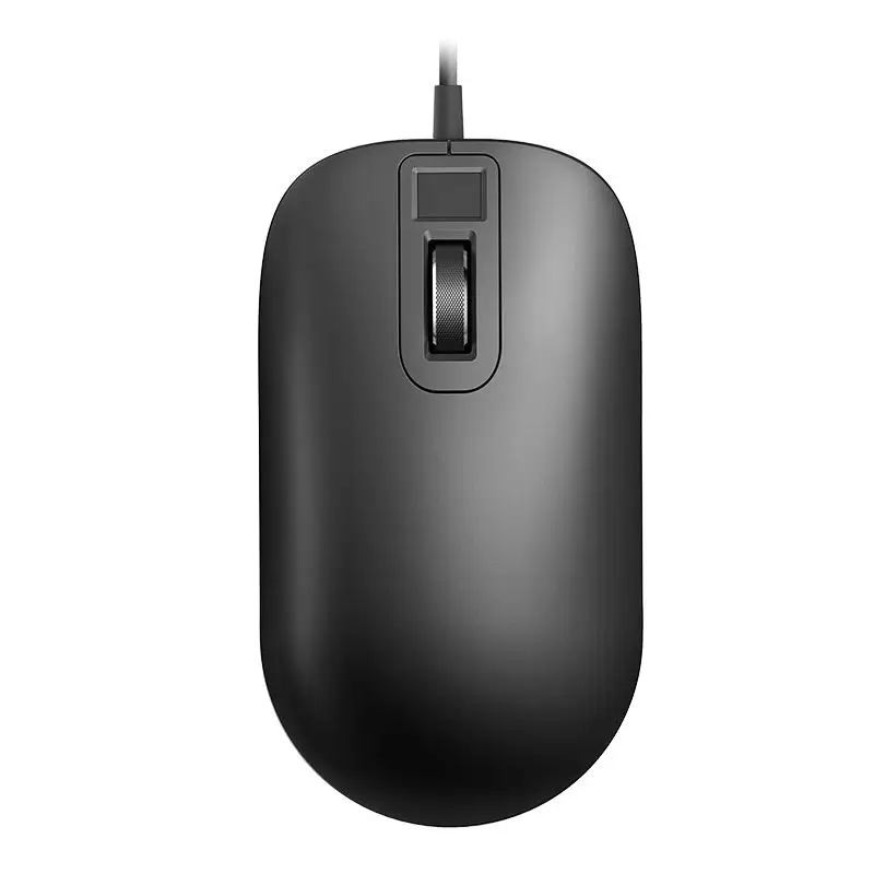 Черный Оригинальная Xiaomi Jesis мышь с детектором отпечатка пальца Проводная оптическая эргономичная игровая Рабочая мышь для Macbook PC ноутбук компьютер Windows10, 8,1 - Цвет: Черный