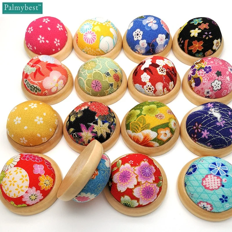 Pincushion с деревянная подставка Сливовый цветок Декор DIY иголка для рукоделия Pin