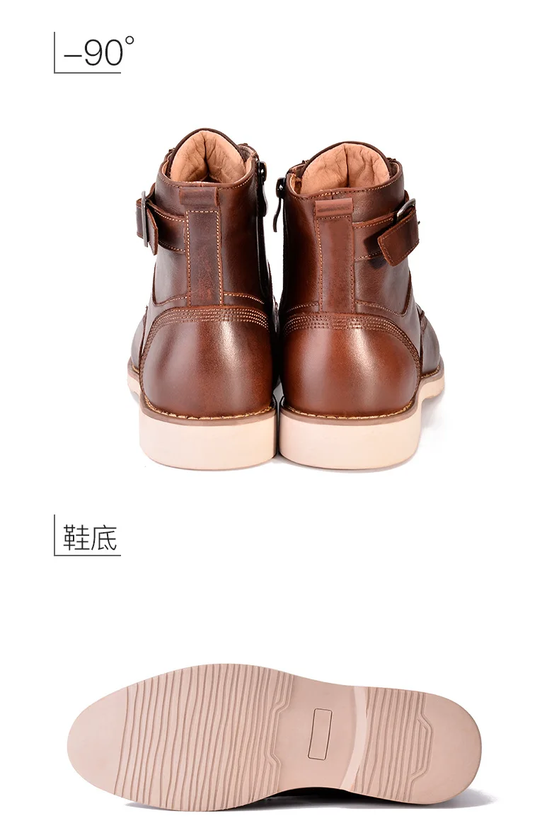 NPEZKGC/Новинка года; Брендовые мужские ботинки; сезон весна-осень; модная мужская обувь из воловьей кожи на шнуровке; Мужская мягкая удобная обувь в римском стиле ретро