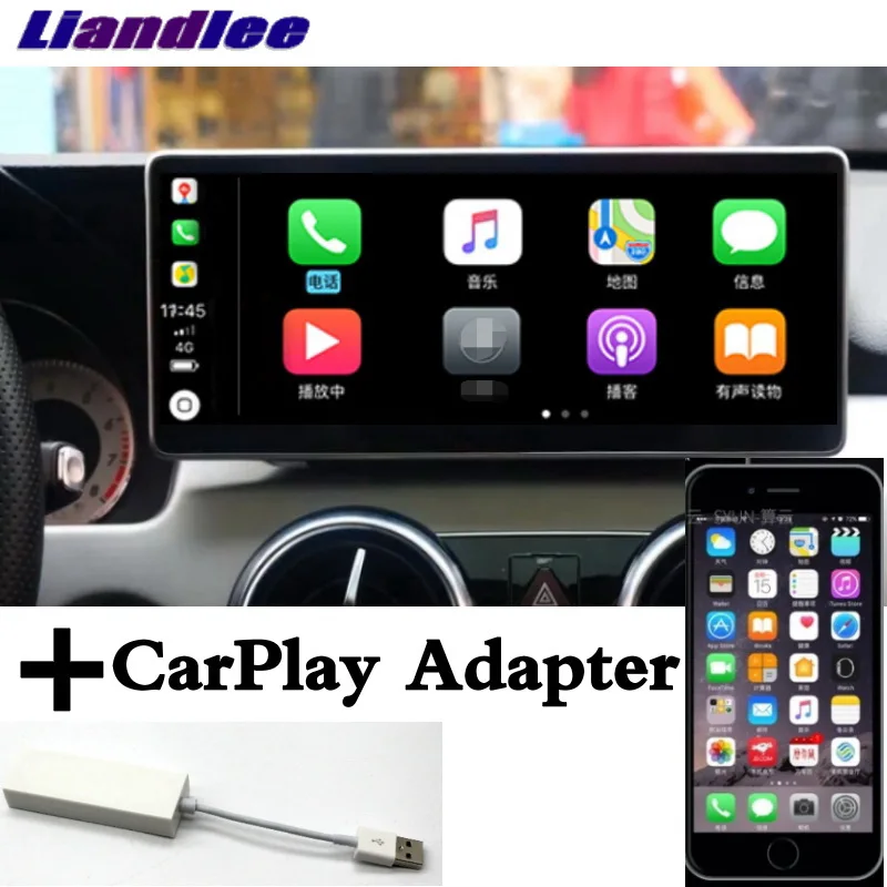 Автомобильный мультимедийный плеер NAVI 4G ram CarPlay для Mercedes Benz MB C C200 W204 2011 2012 2013 Автомобильный Радио Стерео gps навигация - Цвет: W204-CarPlay