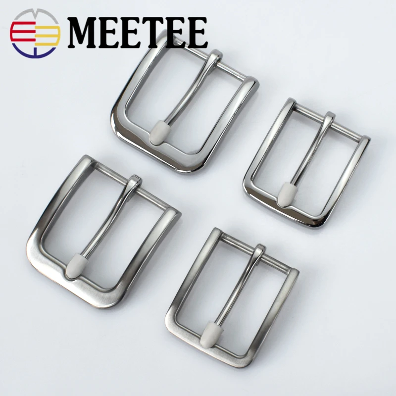 35mm 40mm Meetee High Quality Stainless Steel Belt Buckle Pin Buckle for DIY Leather Craft