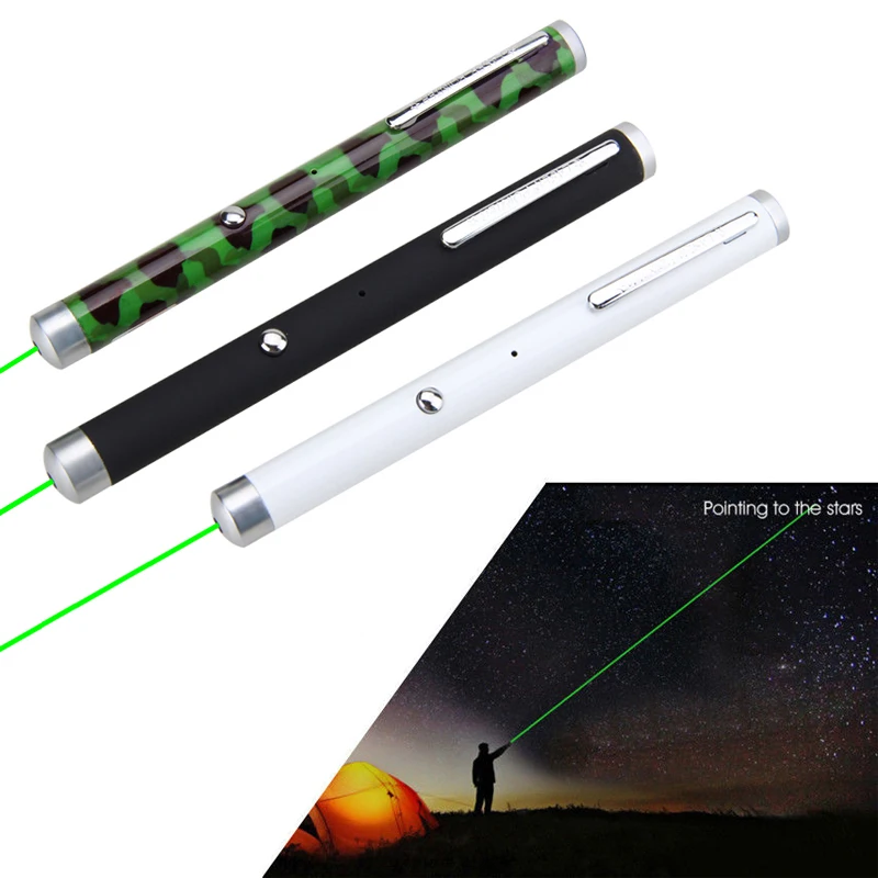

Military 532nm Green Laser Pen Light Hunting Green Dot USB Rechargeable 5mW Beam Lazer Pointer Pen with Built-in Battery