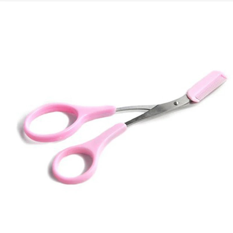 

Lady's Eyelash Thinning Shears Comb Eyebrow Trimmer Eyelash Hair Clips Eyebrow Scissors Eyebrow Grooming Cosmetics Tool