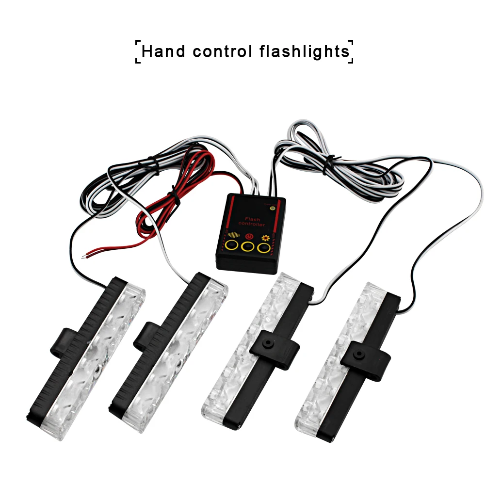 DC 12V 4x6 Led светодиодная вспышка для автомобиля мотоцикла стробоскопическая