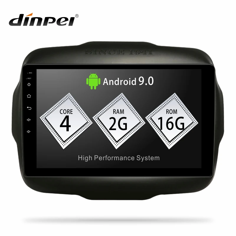 

Dinpei Android 9.0 Car Radio Multimedia Player For Jeep Renegade 2016 2017 2018 GPS Navigation 4G wifi video carplay androidauto