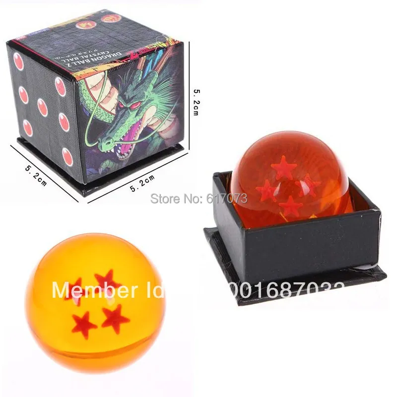 

Japan Anime DragonBall 7 Stars Crystal Ball Four/4 Star Dragon Ball Z Rubber Material Free Shipping