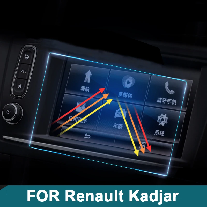 

Автомобильная защитная пленка из закаленного стекла для GPS-навигации, Стальная Защитная пленка для Renault Kadjar 2015 2016 2017 2018, аксессуары