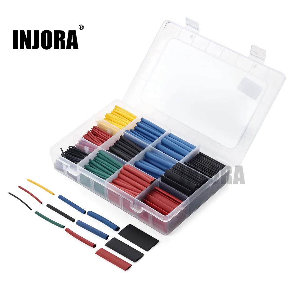 

INJORA 560Pcs/set Multi-size Insulated Heat Shrink Tubing with Box for RC Crawler Car RC Model Motor ESC Soldering