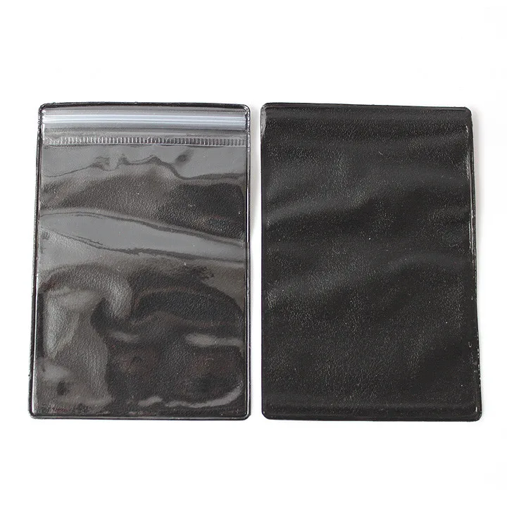 100pcs Thick One Side Clear Plastic Jewelry Zip Lock Bag Black PVC Anti-oxidation Plastic Rings Beads Pearl Storage Pouches 2
