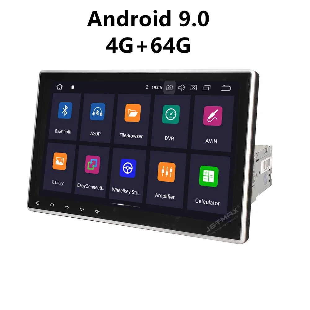 JSTMAX 1 Din 10.2'' Android 9.0 ISP Screen Universal Car Radio Stereo Player GPS Navigation DAB+ Bluetooth FM WIFI USB DSP DVD JSTMAX 1 Din 10.2'' Android 9.0 ISP Screen Universal Car Radio Stereo Player GPS Navigation DAB+ Bluetooth FM WIFI USB DSP DVD