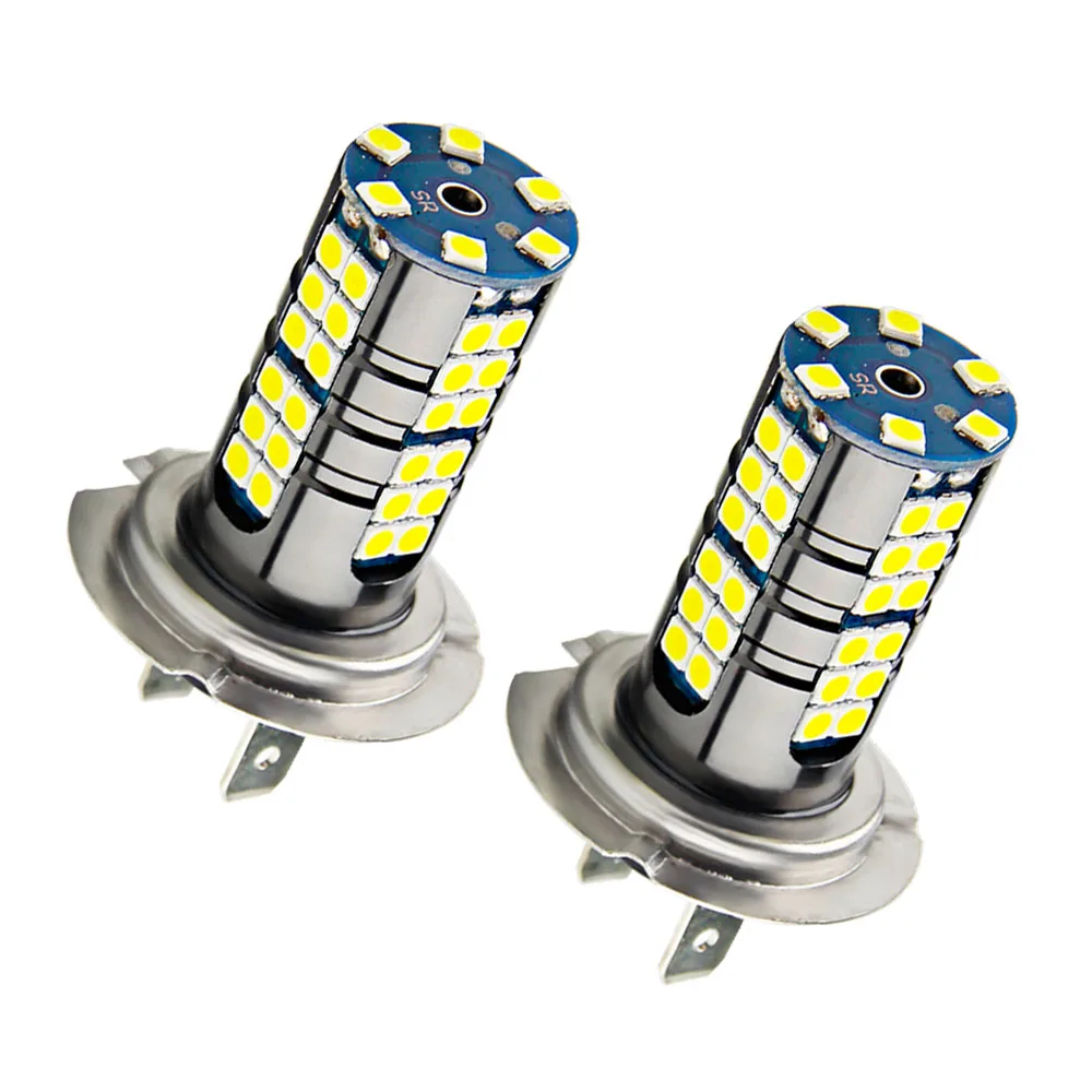 Kopen 2X Super Heldere H7 Led Lamp voor Auto Mistlampen DC 12 v 24 v Daytime Driving Lamp DRL 6000 k Wit 6000 k 2000LM Auto Running Lights