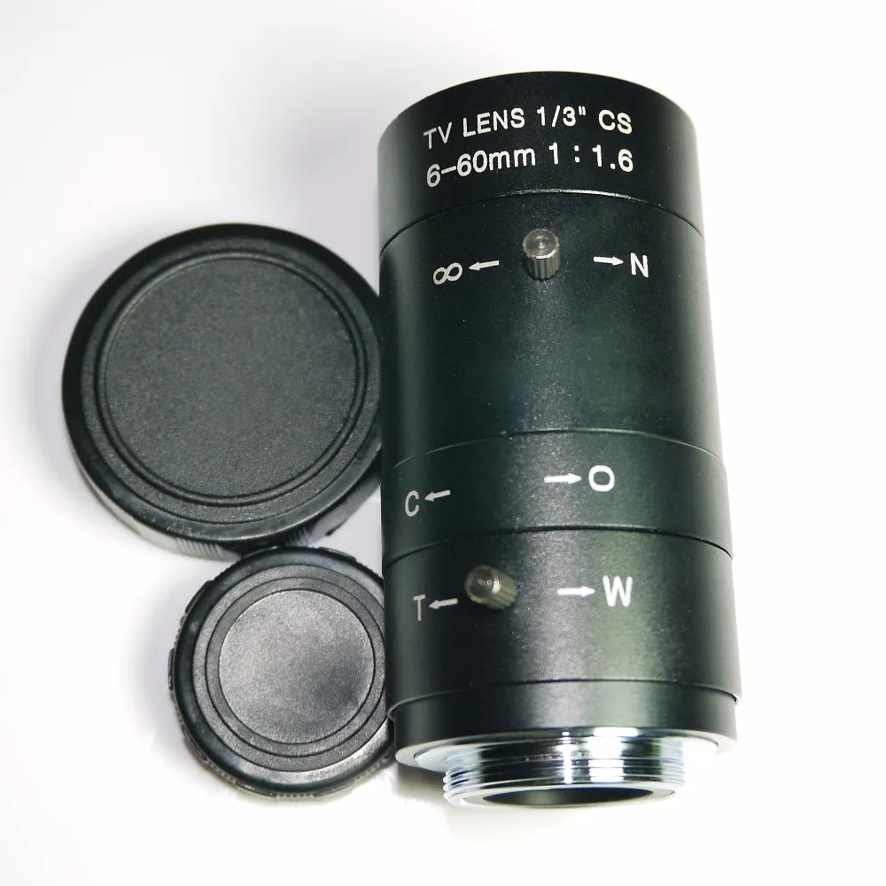 

6-60mm Lens 2.0 MegaPixel 1/3" Manual Focus Lens CS Mount Infrared Night Vision Lens For CCTV Security Camera