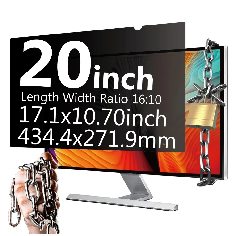 

20 Inch 16:10 Widescreen Privacy Filter Privacy Screen Privacy Screen Film Privacy Screen Protector for iMAC MAC