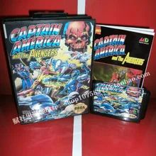 Капитан Америка игровой Картридж с коробкой и руководство 16 бит MD карты для sega Mega Drive для Genesis