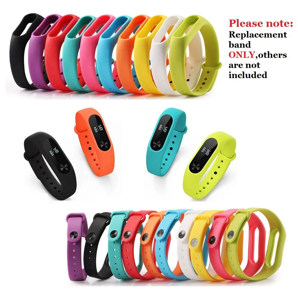 Сменный ремешок для Xiaomi Mi Band мягкий силиконовый браслет модный спортивный 2 M2
