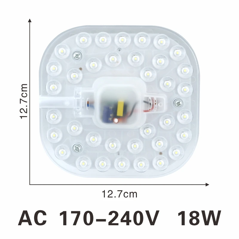 Светодиодный модуль Потолочных Ламп 12 Вт 18 Вт 24 Вт 36 Вт 2835SMD AC220V светодиодный светильник, сменный потолочный светильник, источник, легкая установка, внутреннее освещение - Цвет корпуса: 18W