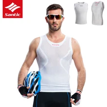 Santic жилет для велоспорта, сохраняющий сухость, мужские велосипедные жилеты без рукавов, Сетчатое дышащее Спортивное нижнее белье, одежда для велоспорта, Ropa Ciclismo