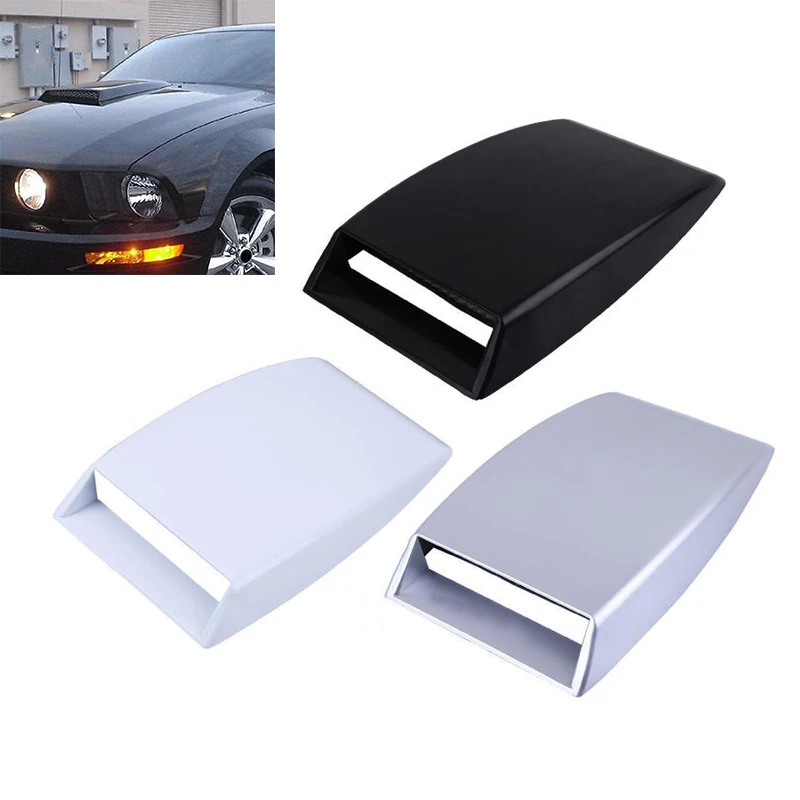 1pc Car Styling Air Flow Intake Scoop Side Vents Decorative Universal Tur-bo Bonnet Vent Cover Car Stickers Exterior Accessories