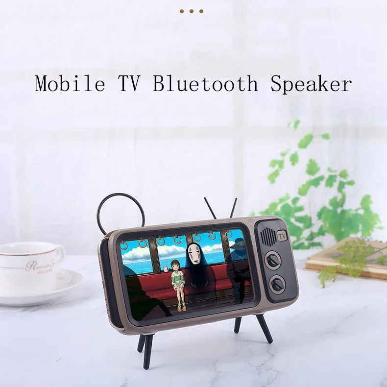 Портативная мини Колонка в стиле ретро с Bluetooth держатель для телефона