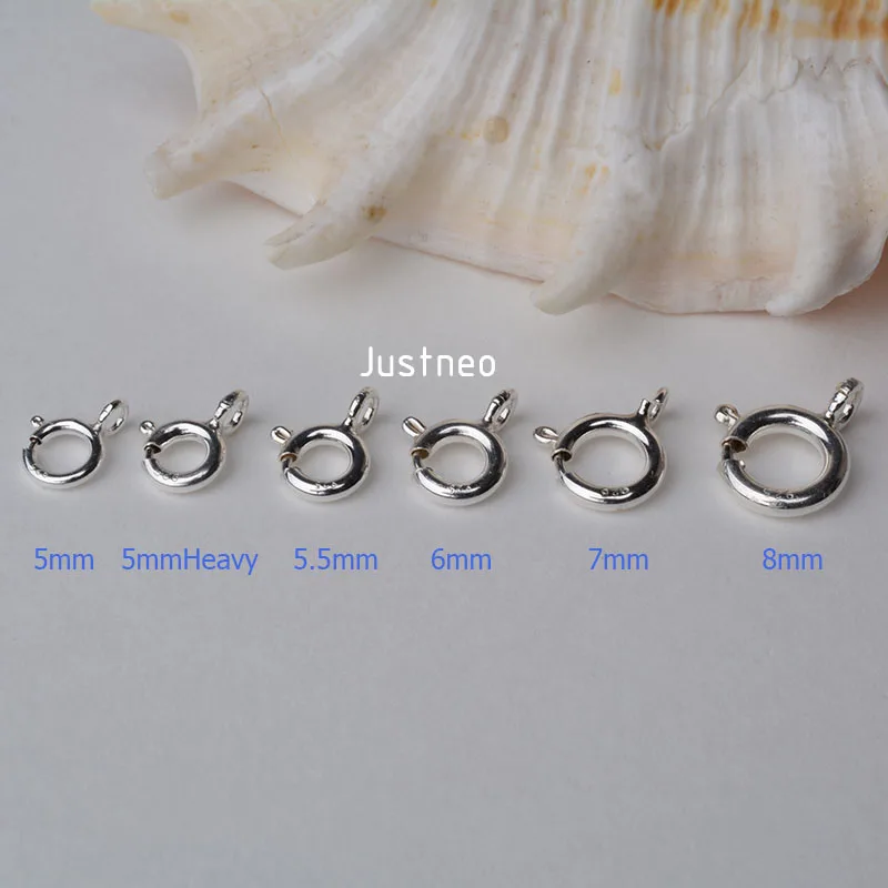 Sterling Silver Spring Ring Clasp (3)
