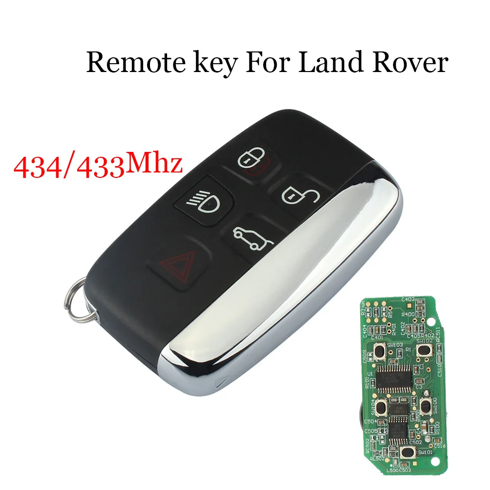 433/315Mhz 5Buttons Smart Remote Key Keyless Fob For Land Rover