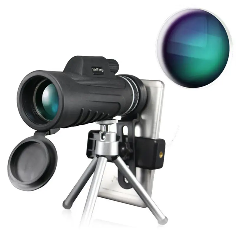 أحادي 40X60 ل كاميرا الهاتف المحمول مع العالمي الهاتف كليب مناظير تلسكوب البصرية عدسة Lll للرؤية الليلية