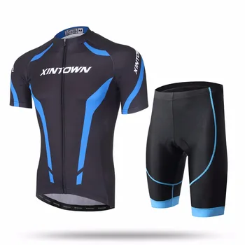 

XINTOWN Breathable Anti-Sweat Short Sleeve Cycling Sets Clothes Jerseys Bib Shorts Bike Ropa Ciclismo Bicycle Jersey XINGNUOLAN