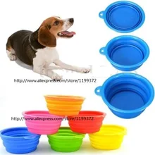 500 шт. хороший собака кошка Портативный силикона миску складной путешествия Кормление чаша воды блюдо поп до подачи