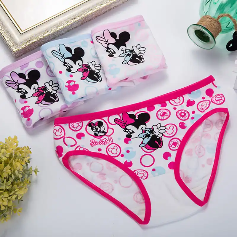 Lot 1Pcs New minnie Children cartoon girl cotton underwear Boxer shorts