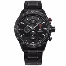 Blacktip SHARK Sport Watch Full Black Dashboard 24 Hours Date Calendar Men s Running Stainless Steel