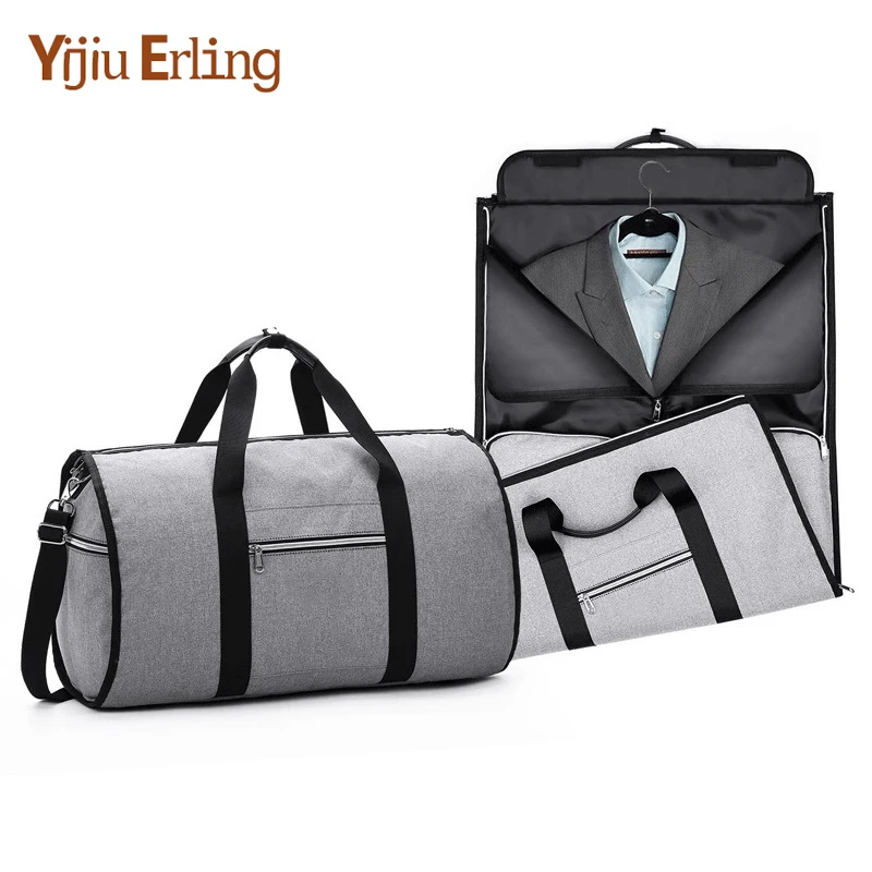 

Travel Bags Hand Luggage Men Travel Bag for Suit 2 In 1 Busines Duffle Garment Bag for Traveling Trip Organizer Shoulder Handbag