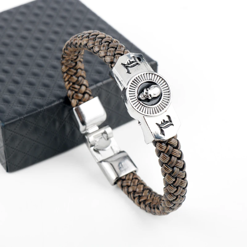 

Hot Anime Death Note Bracelets Leather Woven Bangle Bracelet Men Women Accessories cosplay jewelry Wristbands
