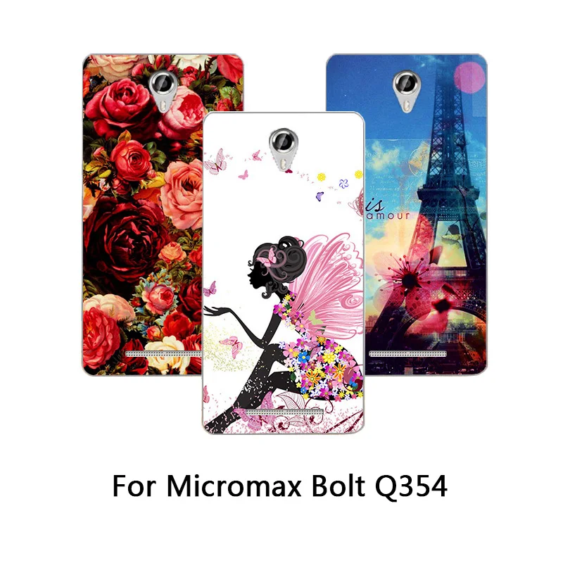 

High Quality Painting Protective Soft TPU Colored Printed Phone Cases For Micromax Bolt Q354 Silicone cover For Micromax Q354