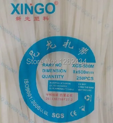 Nylon cable ties XGS-500M 8x500 self-locking type of plastic strapping band beam line with8*500international standard | Обустройство