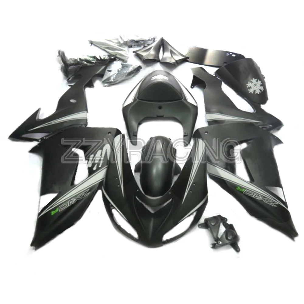 Наборы обтекателей для Кавасаки ZX10R 2006 2007 год 06 07 полный АБС пластик мотоцикл тело работы черные оправы наборы корпуса
