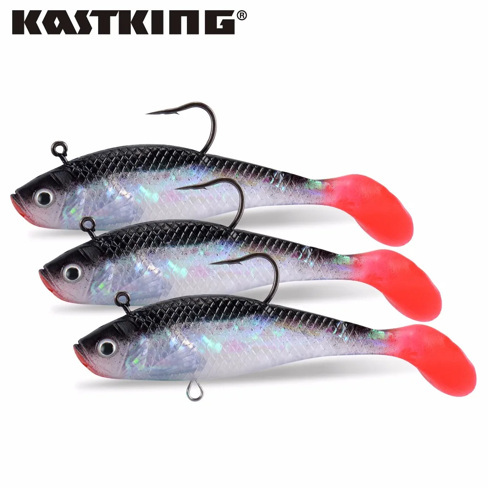 

KastKing Soft Lures 3pc/lot for Sea Lake River Deep Water Fishing Bait 3D Eyes Lure Artificial Bait Fishing Tool Lifelike Fish