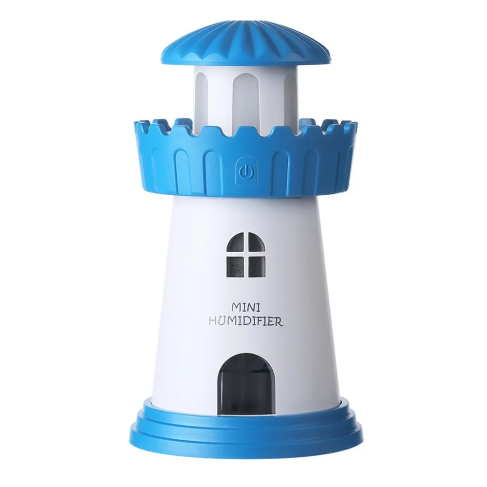 Волшебный замок 150 мл лампа увлажнитель воздуха Lighthouse USB Led воздушный диффузор очиститель распылитель башня эфирное масло диффузор для дома