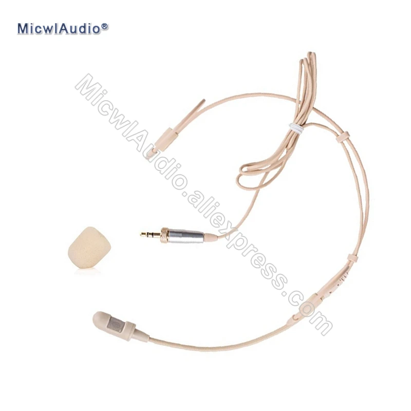 

Pro Condenser Conference Unidirectional Headset Microphone 3.5mm Plug Connector For Sennheiser Beige