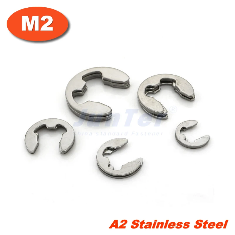 

1000pcs/lot DIN6799 M2 Stainless Steel A2 E Circlips Retaining Ring For Shafts