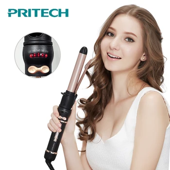 

Pritech Ceramic Hair Curler Temperature Adjustment Hair Curling Iron Fast Heating Styling Tools Gold Curling Wand For Women