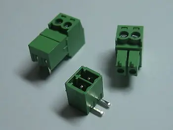 

12 pcs Screw Terminal Block Connector 3.5mm Angle 2 pin Green Pluggable Type