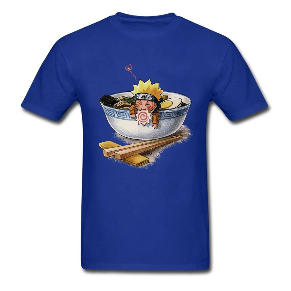 Naruto Love Ramen Tops T Shirt Prevalent Round Collar Normal Short Sleeve 100% Cotton Men T-shirts Classic Tops Shirt Naruto Love Ramen blue