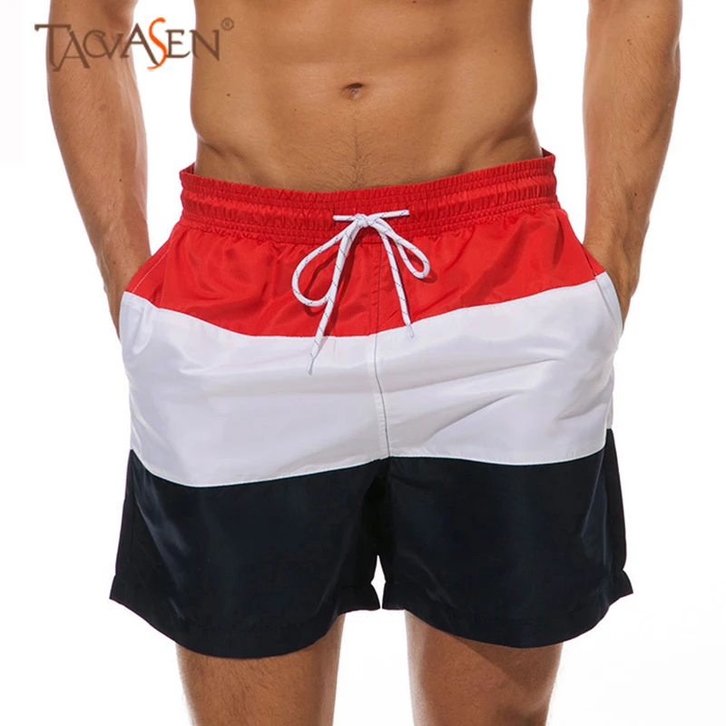 mens elastic waist swim trunks