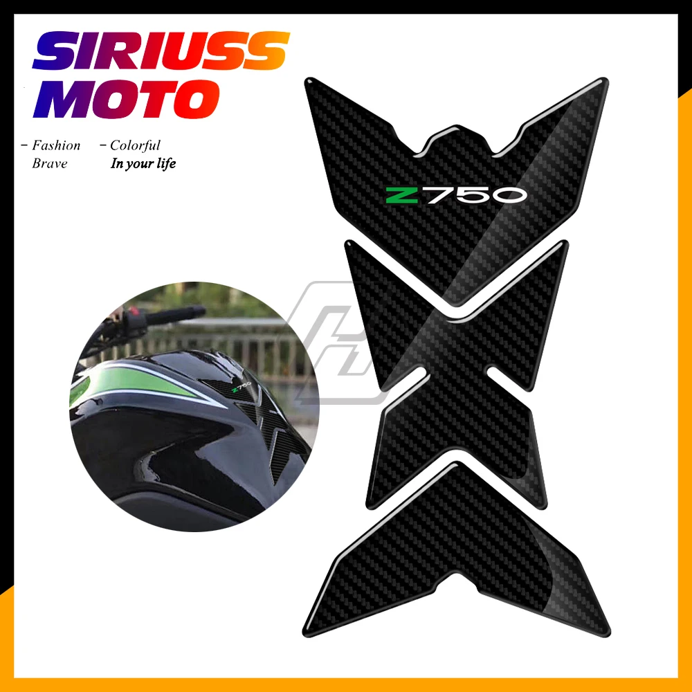 

Защитный 3D-чехол для бака с газом мотоцикла Kawasaki Z750 Z750R Carbon Look