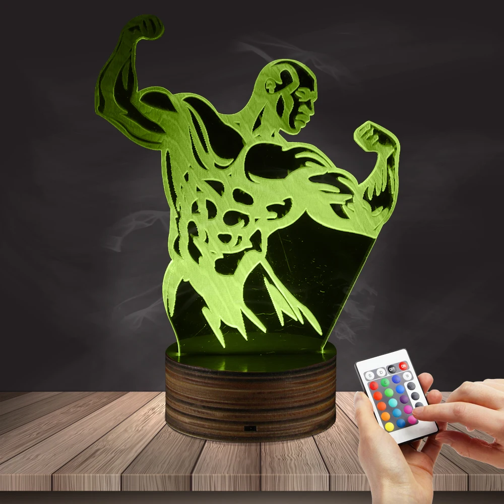 1Piece Bodybuilder Men Sexy Body LED Night Lamp Bodybuilding GYM