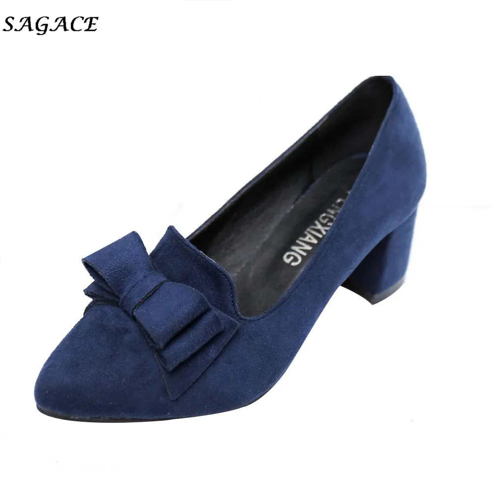 SAGACE/женские босоножки на высоком каблуке 5,5 см; женские летние туфли; сандалии-гладиаторы; женские туфли-лодочки на каблуке; обувь на не сужающемся книзу массивном каблуке; Размеры 35-41 - Цвет: Dark Blue