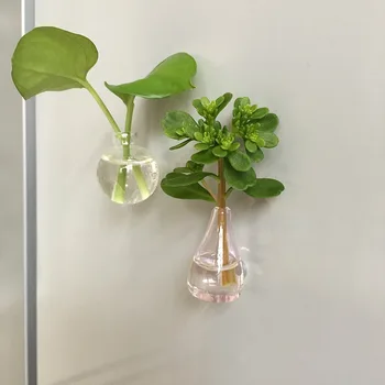

Mini Ceramics Vase Fridge Magnet DIY Porcelain Vase Refrigerator Magnet Message Sticker Flower Pot Shape
