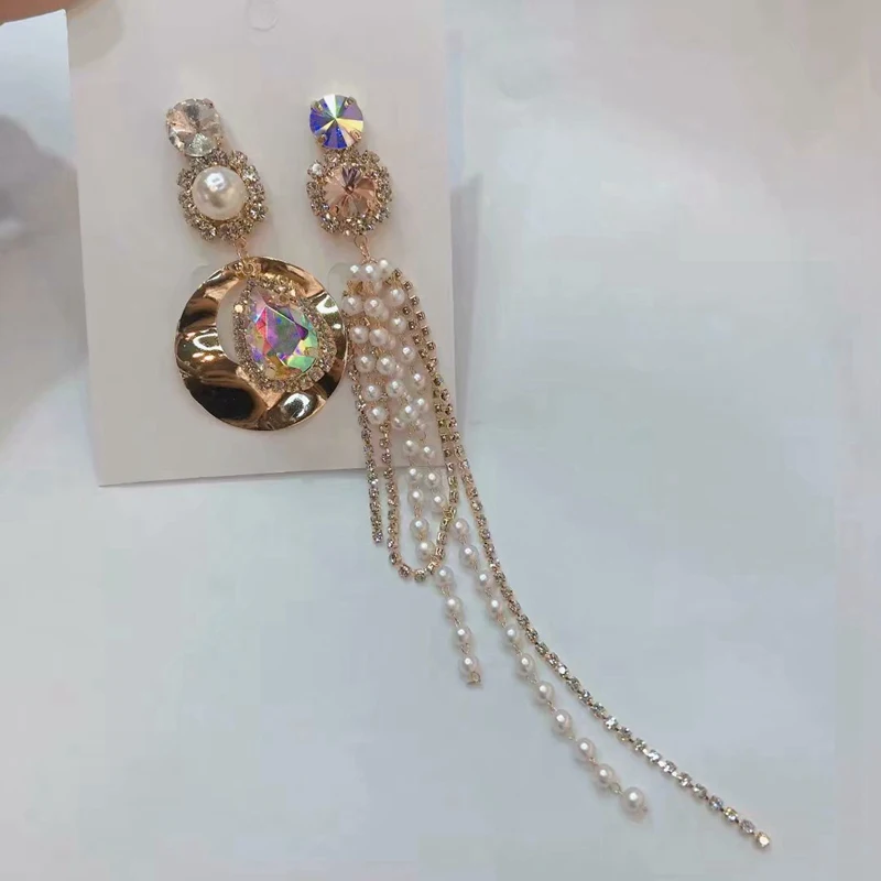 Корейские длинные висячие серьги для женщин boucle d'oreille femme асимметричные с